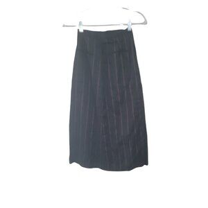 Perry Ellis 100% Silk Striped Pencil Skirt. Size 6.